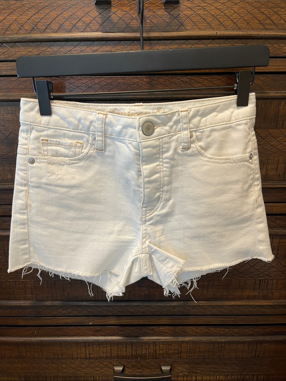 American Eagle Outfitters White Denim Cutoff Shorts